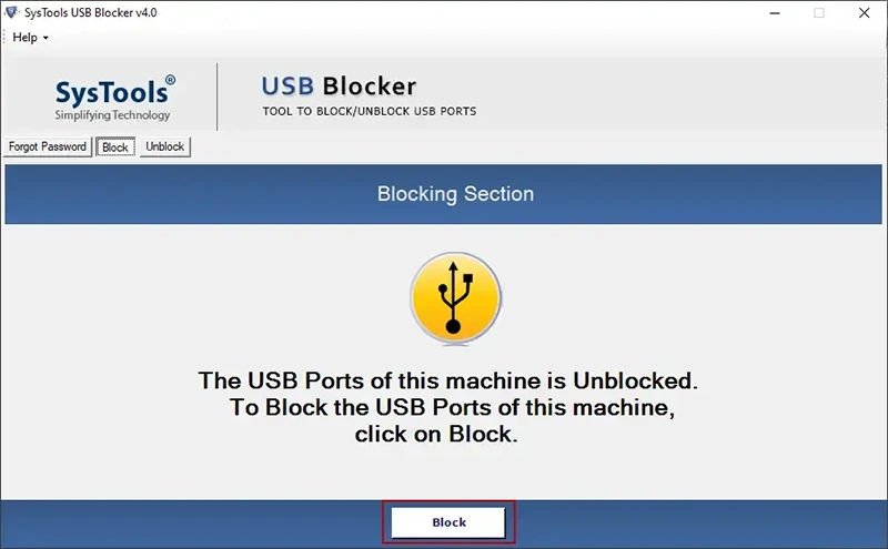 Block or Unblock" button